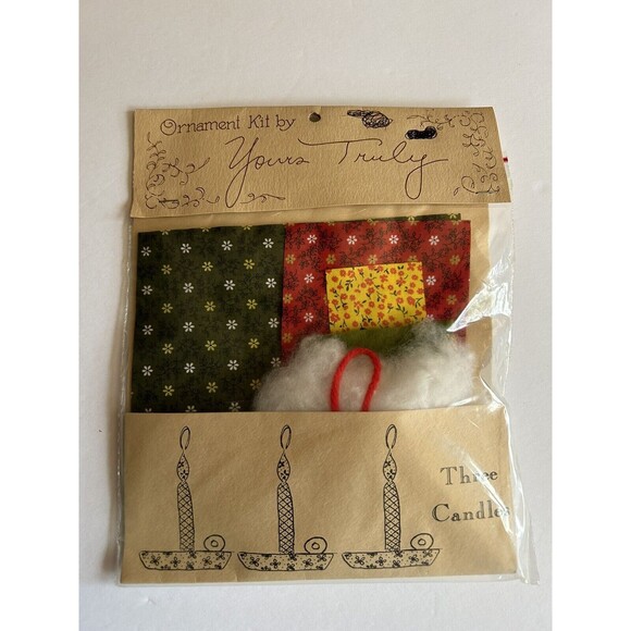 Three Candles Ornament Kit Made in USA  by Yours Truly New - Picture 4 of 8